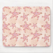 Seesterne und Korallen-Rosa-Pastell-Muster Mousepad (Vorne)