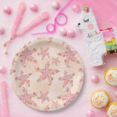 Seesterne und Korallen-Rosa-Pastell-Muster Pappteller (Party)