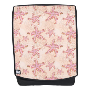 Seesterne und Korallen-Rosa-Pastell-Muster Rucksack