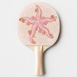 Seesterne und Korallen-Rosa Pastell-Muster Tischtennis Schläger