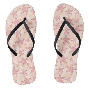Seesterne und Korallen Rosa Pastellmuster Badesandalen