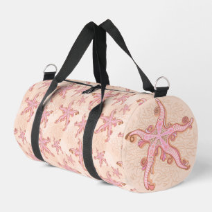 Seesterne und Korallen Rosa Pastellmuster Duffle Bag