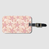 Seesterne und Korallen Rosa Pastellmuster Gepäckanhänger (Vorderseite (Horizontal))