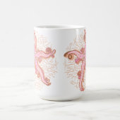 Seesterne und Korallen Rosa Pastellmuster Kaffeetasse (Mittel)