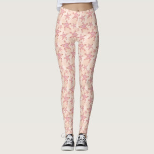 Seesterne und Korallen-Rosa Pastellmuster Leggings
