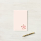 Seesterne und Korallen Rosa Pastellmuster Post-it Klebezettel (Auf Schreibtisch)