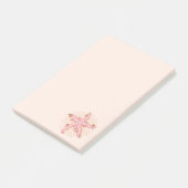 Seesterne und Korallen Rosa Pastellmuster Post-it Klebezettel (angewinkelt)