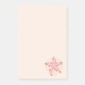 Seesterne und Korallen Rosa Pastellmuster Post-it Klebezettel (Vorderseite)