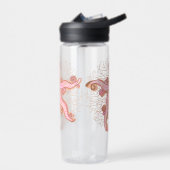 Seesterne und Korallen Rosa Pastellmuster Trinkflasche (Links)