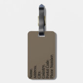 Seesterne und Muscheln in Beige an der Meereswelt Gepäckanhänger (Rückseite vertikal)