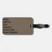 Seesterne und Muscheln in Beige an der Meereswelt Gepäckanhänger (Rückseite horizontal)