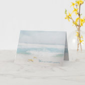 Seesterne und Surfen im Meer Aquarell Beileid Karte (Gelbe Blume)