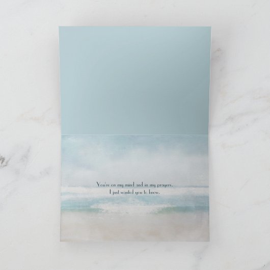 Seesterne und Surfen im Meer Aquarell Karte (Innenseite)