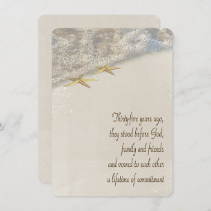 Seesterne Vow Erneuerung zum 35. Jahrestag Einladung