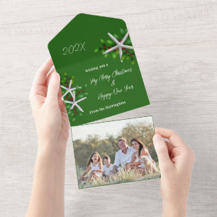 Seesterne Weihnachtsgruß Foto All In One Einladung