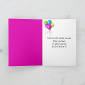 Seesterne zum Geburtstag mit Flip-Flops Karte (Innenseite)