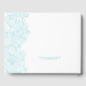 Seesterneigenschaft am Strand lassend Gästebuch (Rückseite)