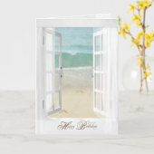 Seesternfenster Geburtstag Karte (Gelbe Blume)