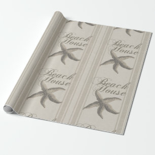 Seesternhaus Strandhaus Küste Geschenkpapier