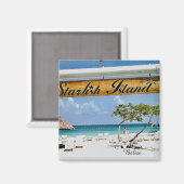 Seesternhausen Insel Belize Magnet (Vorderseite/Rückseite)