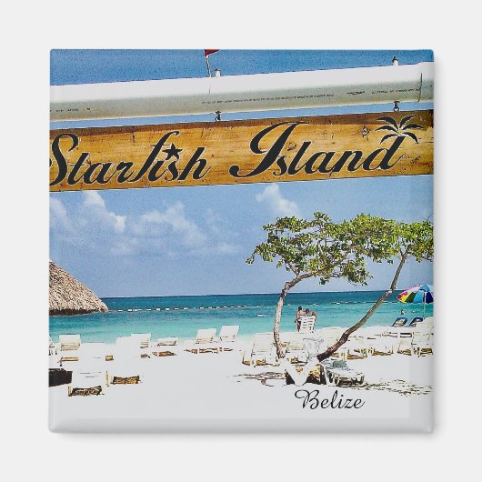 Seesternhausen Insel Belize Magnet (Vorne)