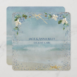 Seesternhochzeit Vow Renewal Einladung