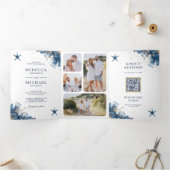 Seesteufel in einem QR-Code Dreifach Gefaltete Einladung (Innenseite)