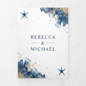 Seesteufel in einem QR-Code Dreifach Gefaltete Einladung (Cover)