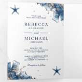 Seesteufel in einem QR-Code Dreifach Gefaltete Einladung (Innen Erste Seite)