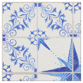 Seestrand-Nordstern-modernes Bauernhaus rustikal Stoff (Nahaufnahme)