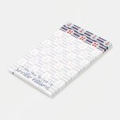 Seestreifen und Punkt-Muster | addieren Ihren Post-it Klebezettel (angewinkelt)