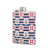 Seestreifen und Punkt-Muster Flachmann (Links)