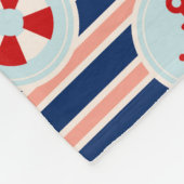 Seestreifen und Punkt-Muster Fleecedecke (Ecke)