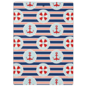 Seestreifen und Punkt-Muster Klemmbrett (Rückseite)