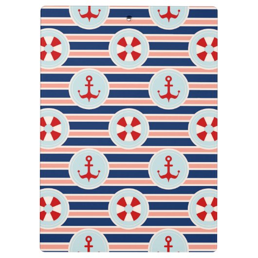 Seestreifen und Punkt-Muster Klemmbrett (Rückseite)