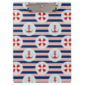 Seestreifen und Punkt-Muster Klemmbrett (Vorderseite)