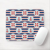 Seestreifen und Punkt-Muster Mousepad (Mit Mouse)