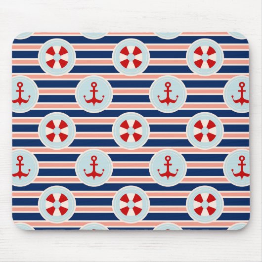 Seestreifen und Punkt-Muster Mousepad (Vorne)