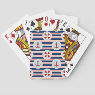Seestreifen und Punkt-Muster Spielkarten
