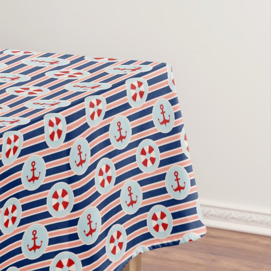 Seestreifen und Punkt-Muster Tischdecke (Beispiel)