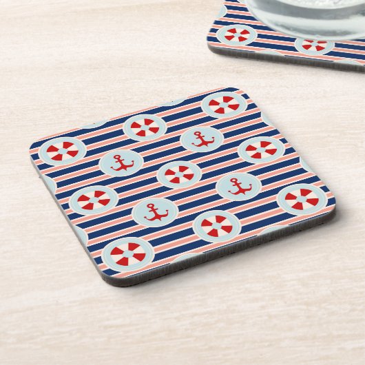 Seestreifen und Punkt-Muster Untersetzer (Linke Seite)
