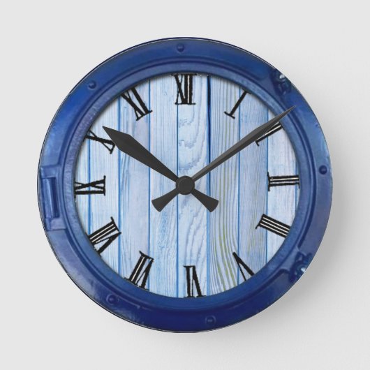 Seestruktur, Fische, rosa Korallen Runde Wanduhr (Vorderseite)