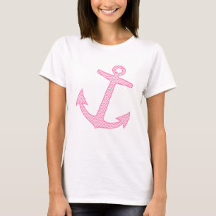 Seesymbol Navy Rosa Haken T-Shirt