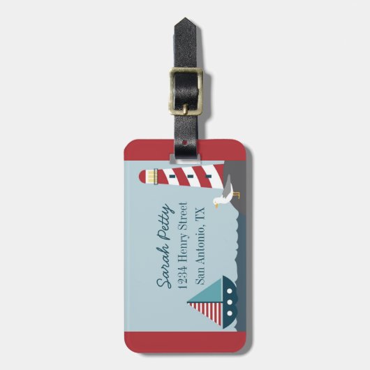 Seeszene Gepäckanhänger (Vorderseite vertikal)