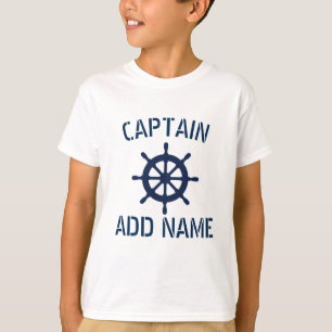 Seet-shirt personalisierten Bootskapitäns kinder T-Shirt