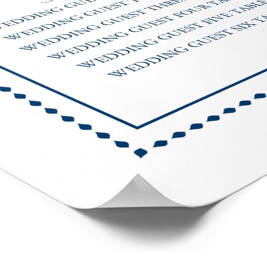 Seetabelle 20 x 24 Seat Chart Poster (Ecke)