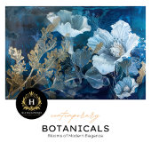 Seetang-Decoupage der Marine und Gold Floral Seidenpapier