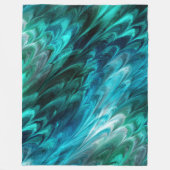 Seetang ohne Paare - marmorierte Grüntöne: Fleecedecke (Vorderseite)