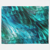 Seetang ohne Paare - marmorierte Grüntöne: Fleecedecke (Vorderseite (Horizontal))