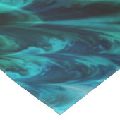 Seetang ohne Paare - marmorierte Grüntöne: Tischdecke (Schrägansicht)
